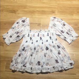 Free People Delta Dawn smocked  top